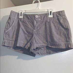 Black and white stripped shorts